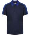 RG424 TRS174 Regatta Contrast Quick Wicking Piqué Polo Shirt Navy / new royal blue colour image
